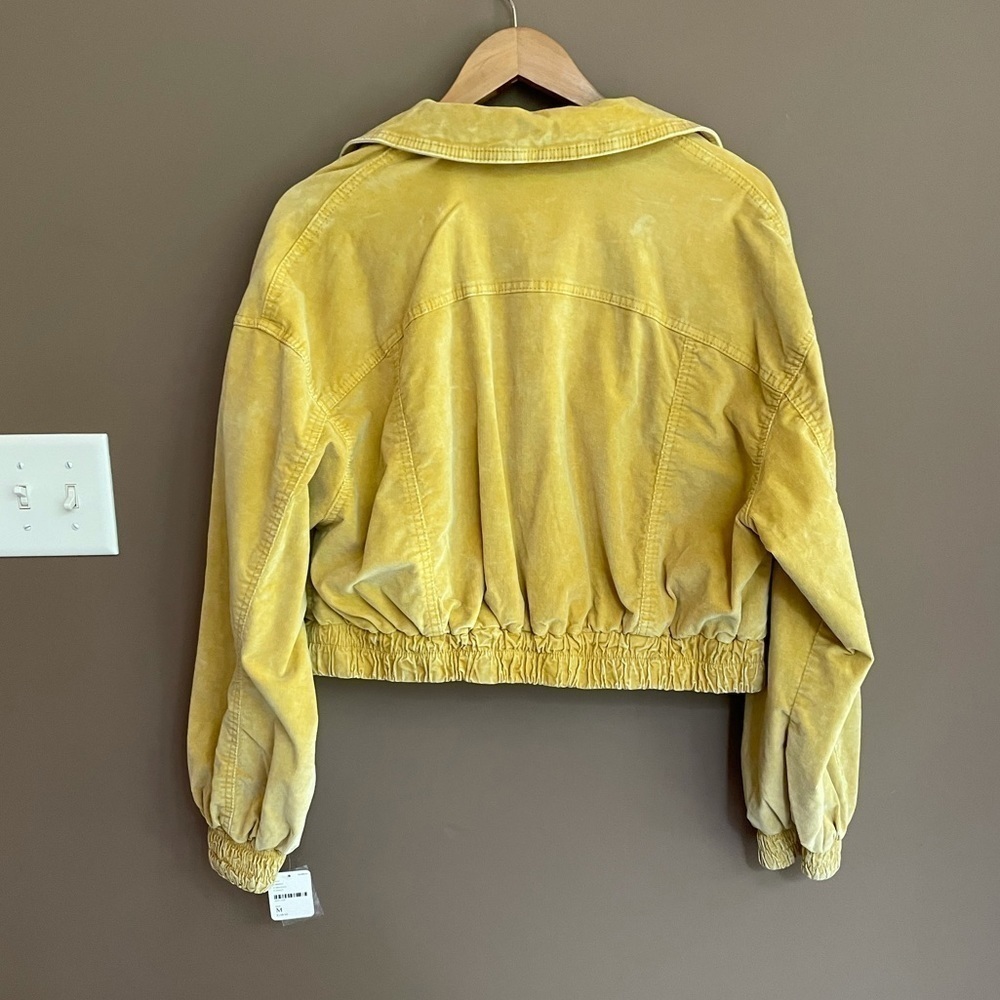 NWT Free People Sure Thing Corduroy Bomber Jacket in Golden Finch Size Medium - Picture 7 of 9